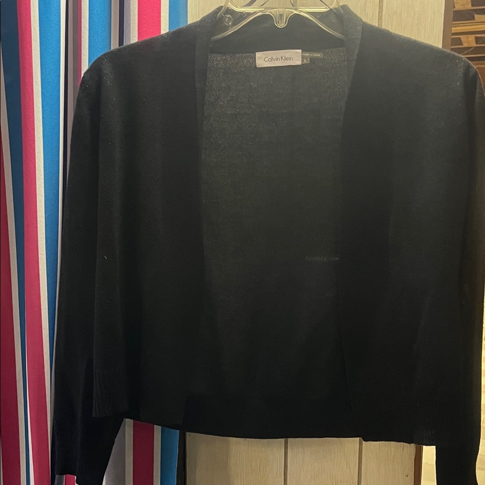 Calvin Klein Black Cardigan Sweater